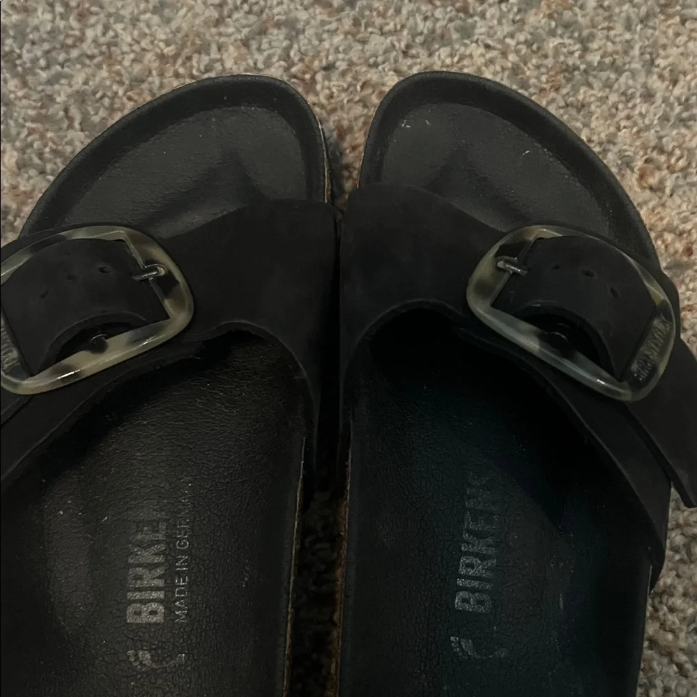 Birkenstock Black Sandals with Silver Buckle - Picture 4 of 4